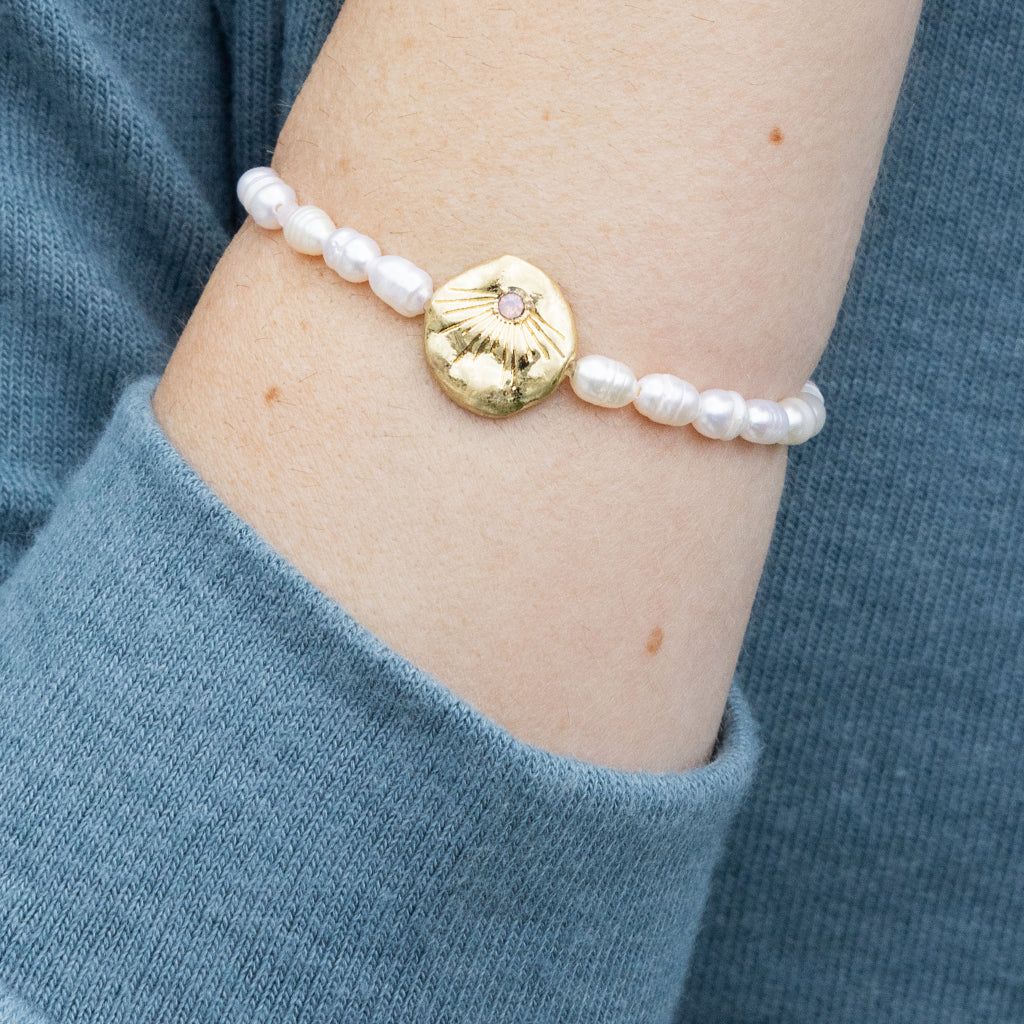 Scout Bracelet Pearl Affirmation Gold