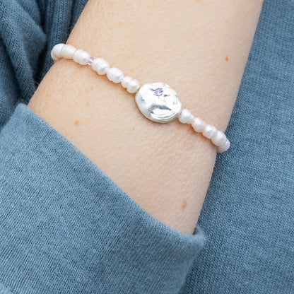 Scout Bracelet Pearl Affirmation Silver