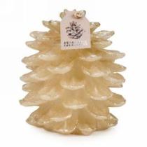 Large Gold Glitter Pinecone Candle