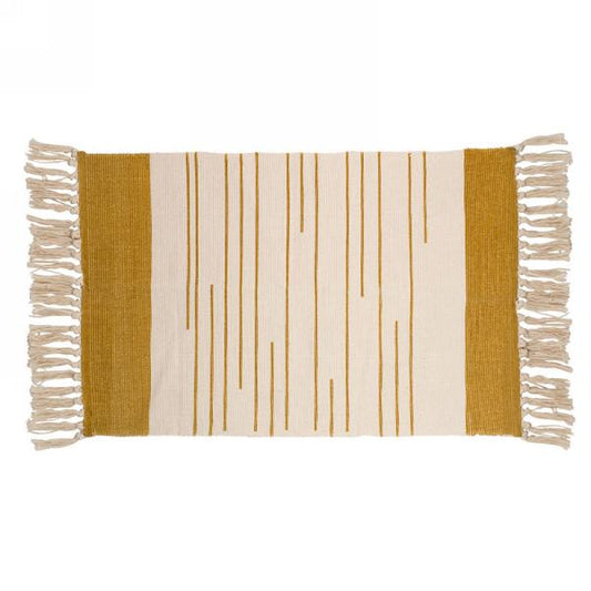 Ocher & Natural Stripe Floor Mat