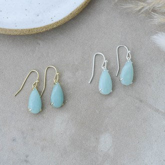 Glee Earrings Marmee Silver Amazonite