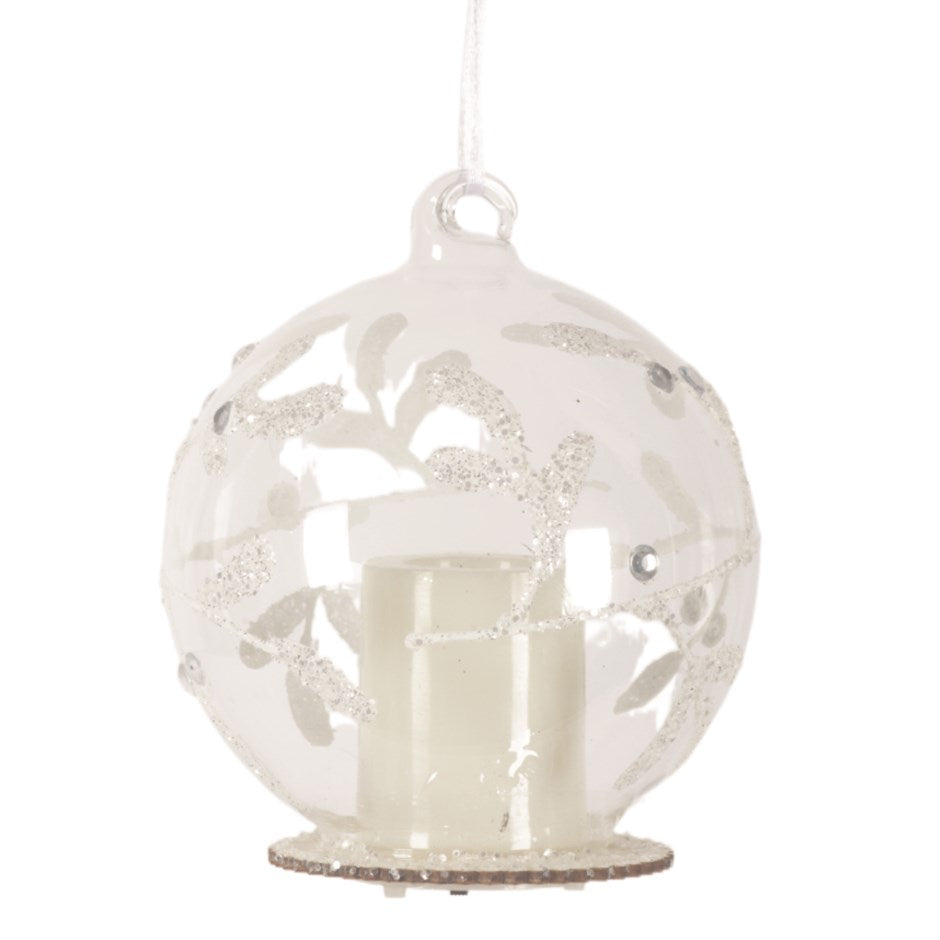Ornament Glass Ball w LED TLite