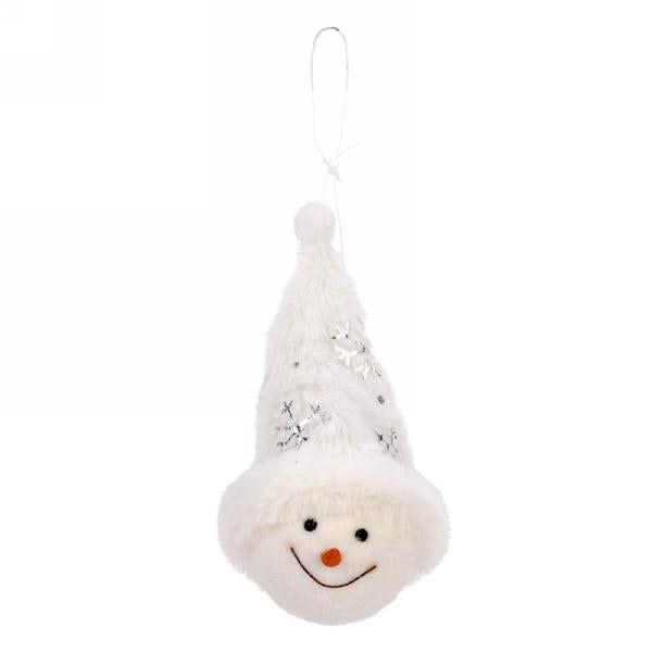 Ornament 7" White Fur Snowman