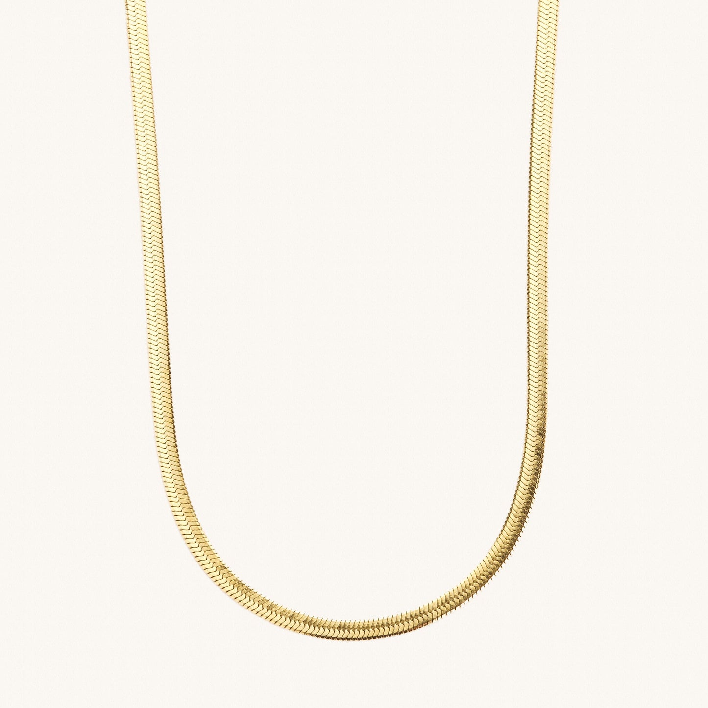 Nikki Smith Waterproof Herringbone Necklace Gold