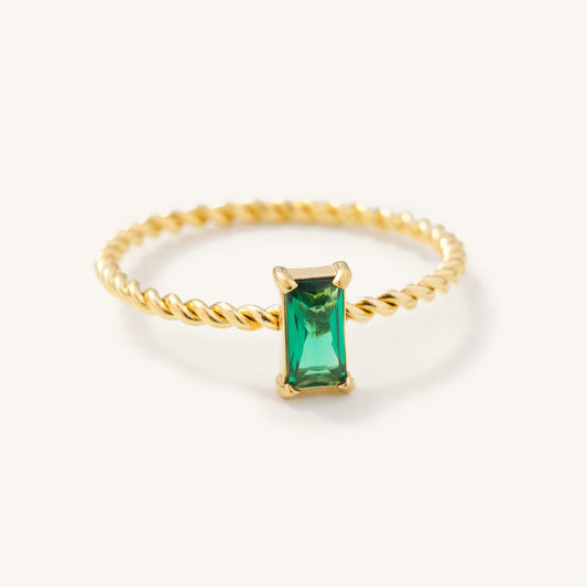 Nikki Smith Waterproof Ring Emerald Chelsey Gold