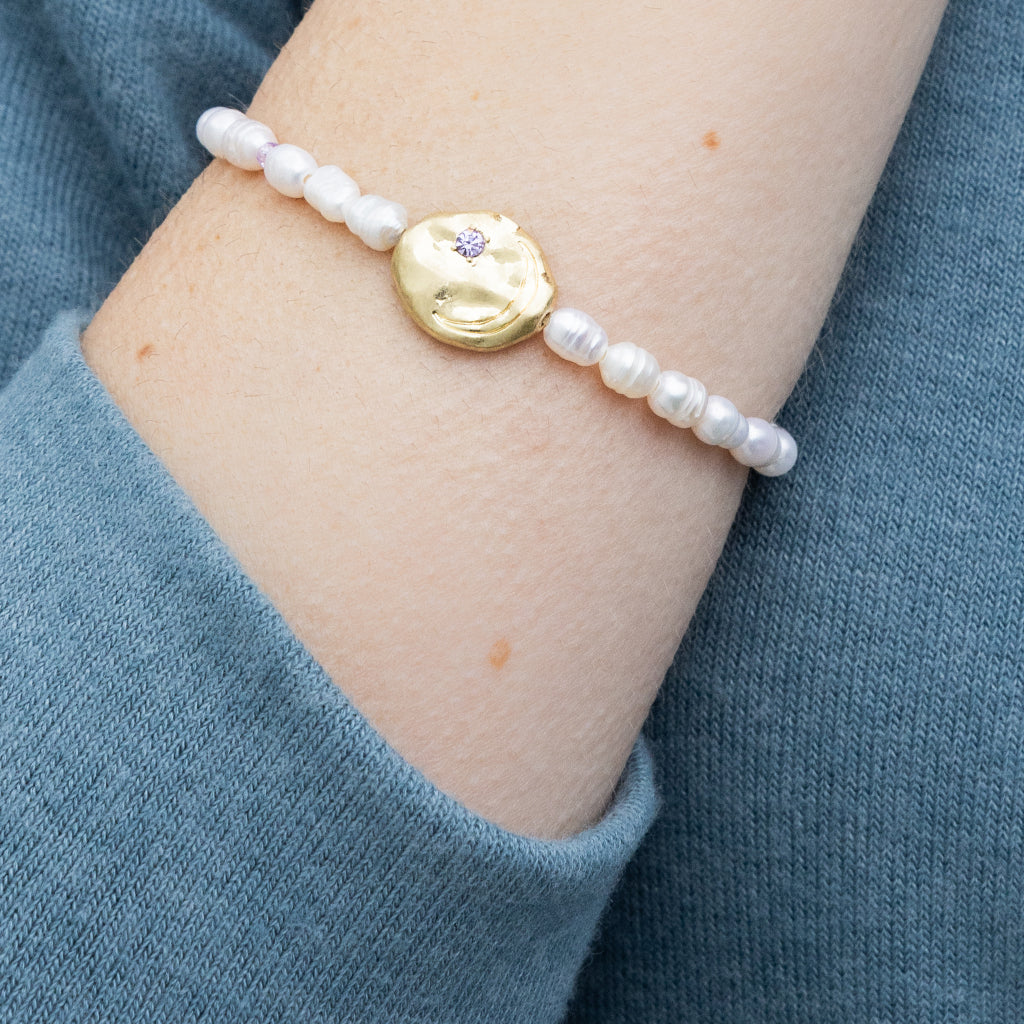 Scout Bracelet Pearl Affirmation Gold