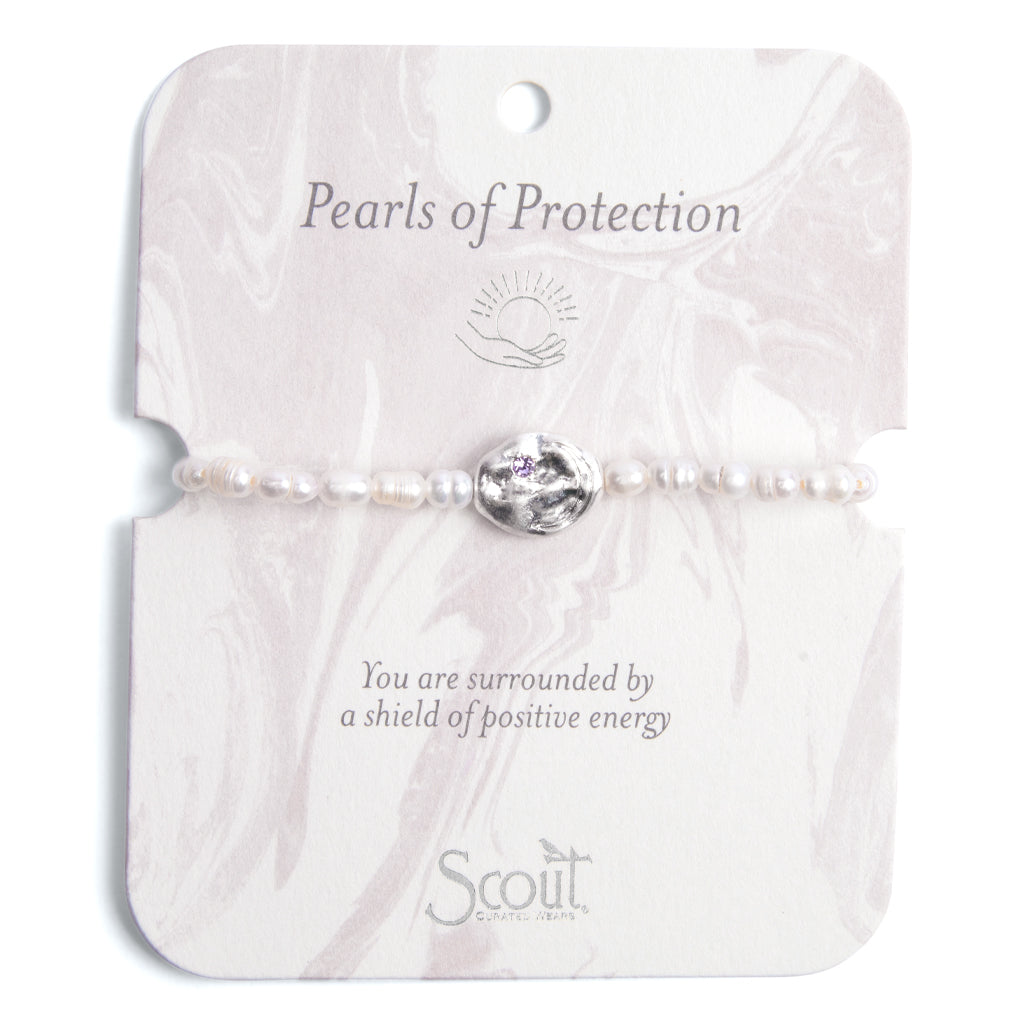 Scout Bracelet Pearl Affirmation Silver