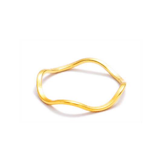 LTR Waterproof Wave Ring Gold