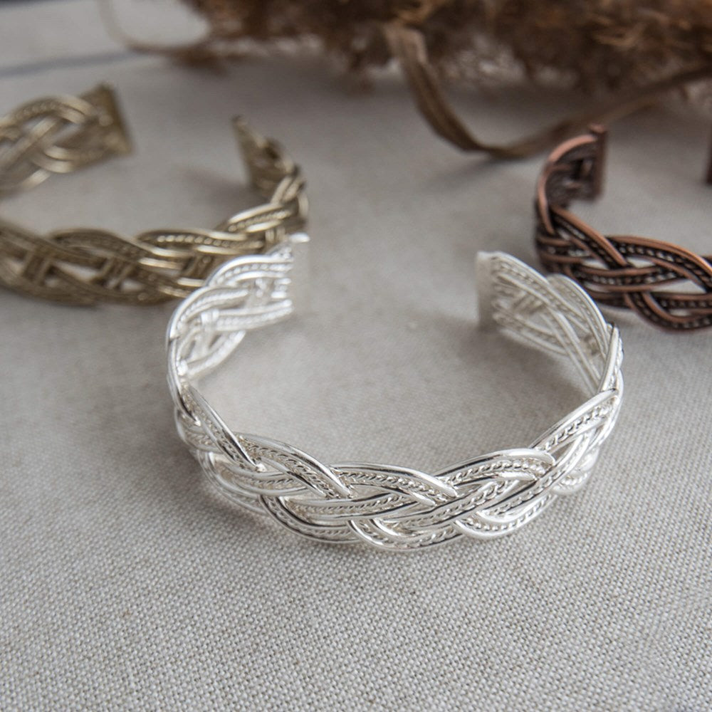 WAB Woven Cuff Silver