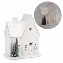 LED Ceramic Church with One Tree