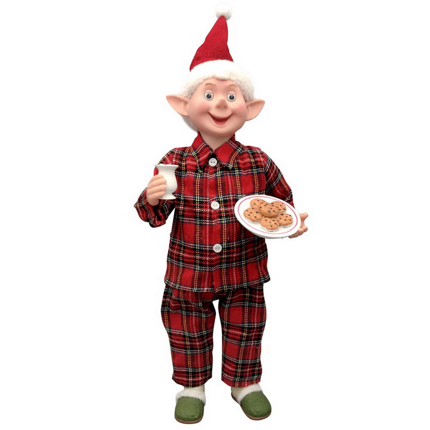 Standing Elf Having Cookies 15"