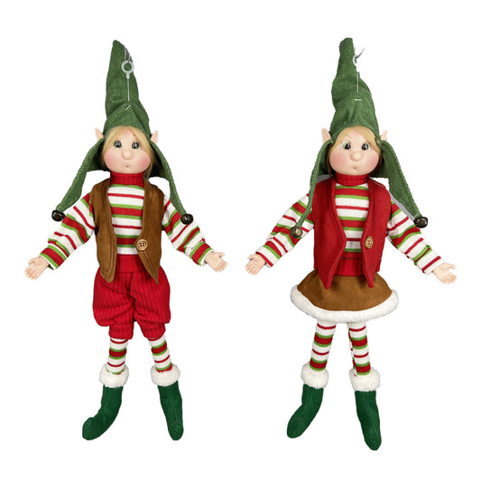 Posable Elf Red/Green/White 18"