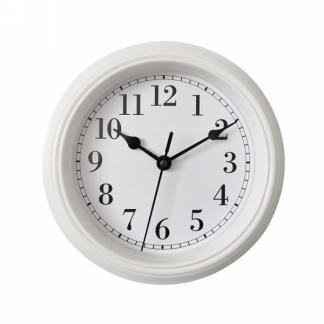 White Wall Clock 9"D