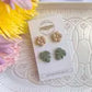 Clay by Day Flower & Monstera Leaf Stud Duo
