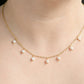 Blueyejewelry Waterproof Necklace Gold Pearl Chains