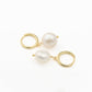 Blueyejewelry Earrings Gold Vermeil Pearl Hoops