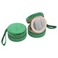 Velvet Round Mini Jewelry Case: Beige