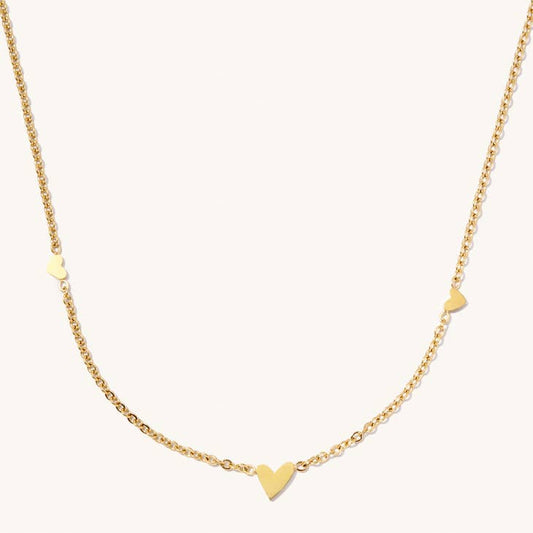 NSN Waterproof Alice Heart 16" Gold Plated