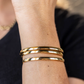 HoopLa Style Waterproof Bangle Gold on Stainless Steel The Classic- Tube Hinged