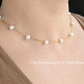 Blueyejewelry Waterproof Necklace Gold Pearl Chains