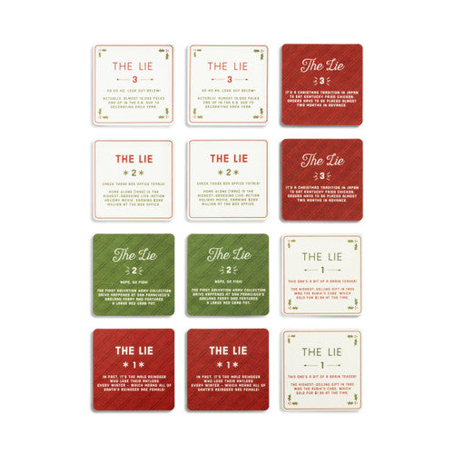 Party Games Coaster Set - Holiday Truths & Lies