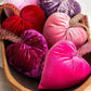 Handmade Velvet Hearts: Pink