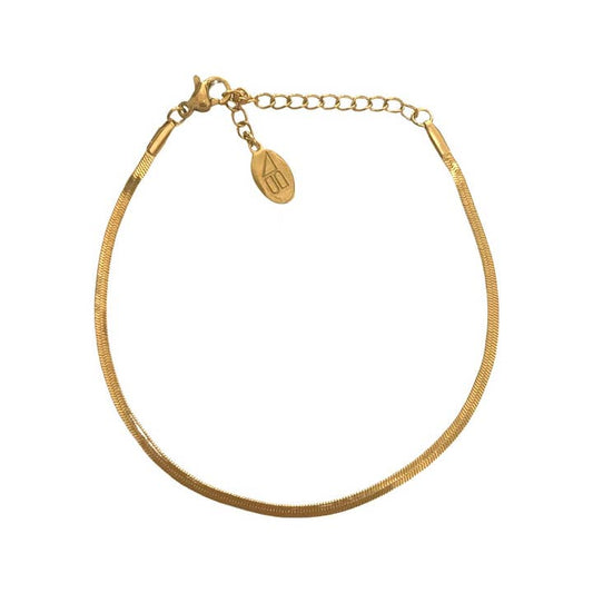 Nikki Smith Waterproof Bracelet Micro Herringbone Gold