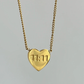 HoopLa Style Waterproof Necklace Gold on Stainless Steel 11:11 Heart  