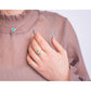 HOJ Gold Vermeil Ring Size 7 Double Tear Drop Turquoise