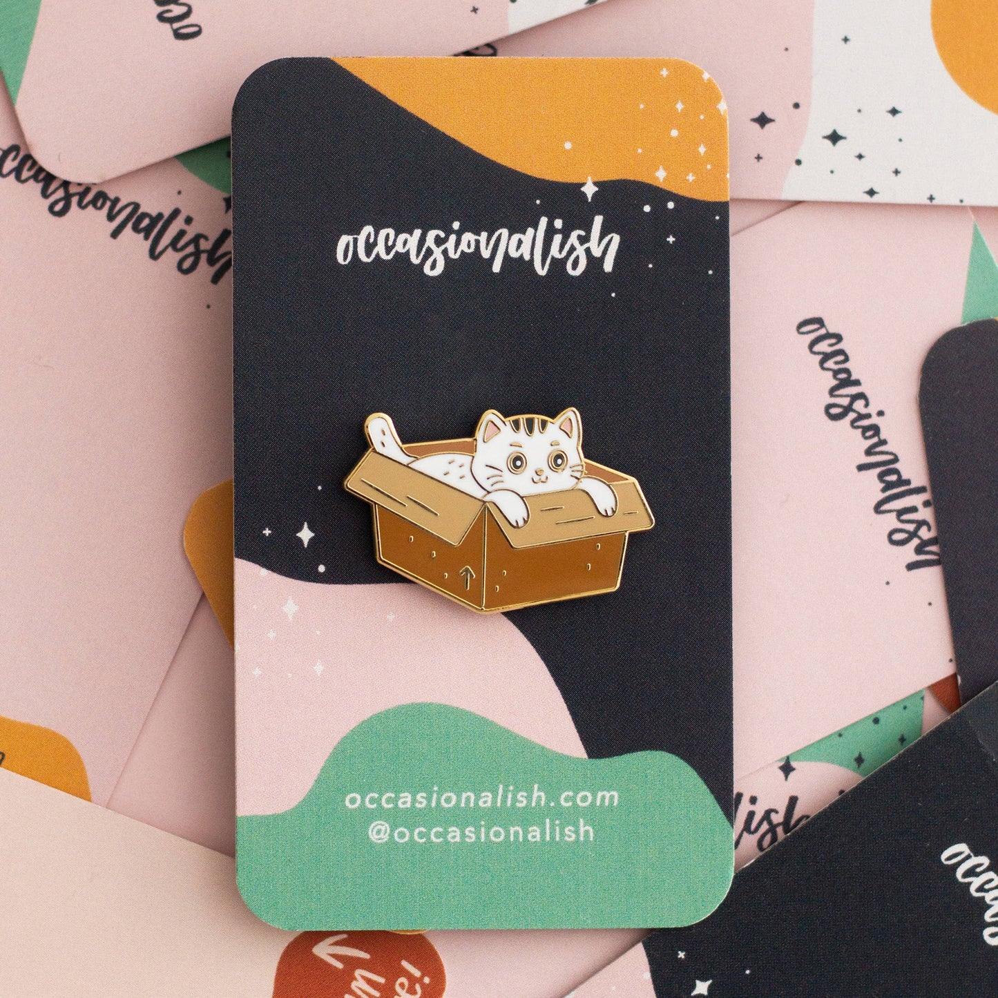 Enamel Pin Box Cat