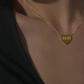 HoopLa Style Waterproof Necklace Gold on Stainless Steel 11:11 Heart  