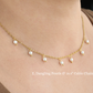 Blueyejewelry Waterproof Necklace Gold Pearl Chains