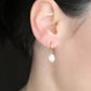 Blueyejewelry Earrings Gold Vermeil Pearl Hoops