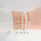 Blueyejewelry Bracelet Dainty Pearl Gold Chain