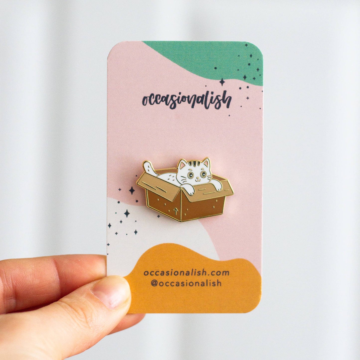 Enamel Pin Box Cat