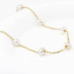 Blueyejewelry Waterproof Necklace Gold Pearl Chains