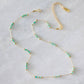 MBN Waterproof Square Stone Beaded Chain APATITE