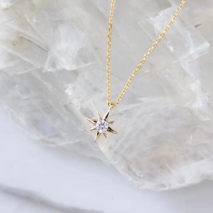 Mesa Blue Mini Star Necklace - Gold