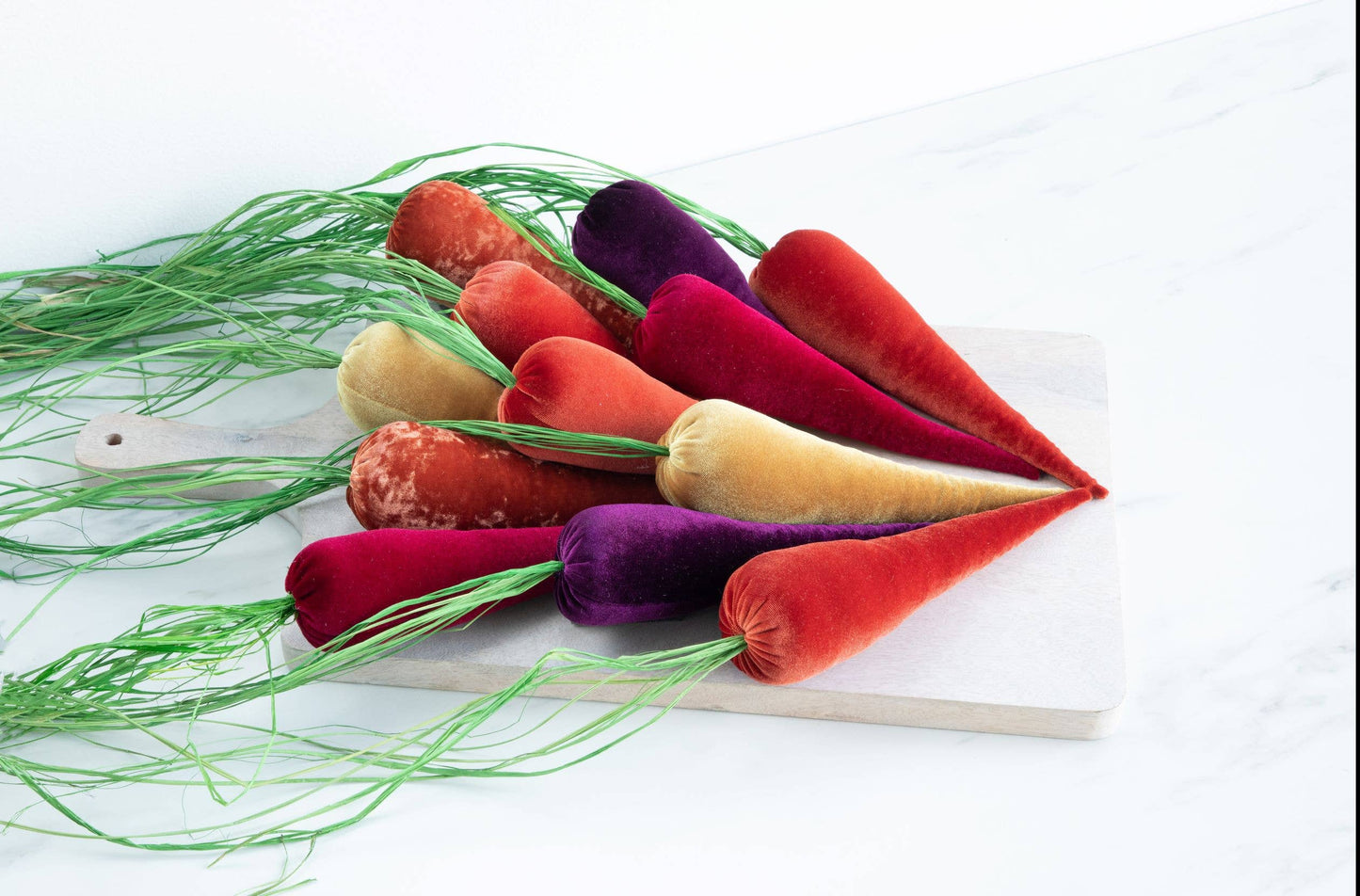 Handmade Velvet Carrots: Luxe Burnt Orange