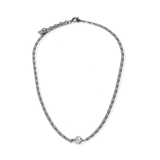 FABN Lina Crystal Drop Choker Silver