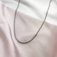 HOHN Adjustable Rope Chain Sterling Silver w Rhodium Plated