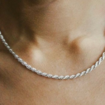 HOJN 24" Rope Chain Silver