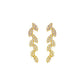 HOJE CZ Stones Leaf Ear Climber Earring Gold Vermeil