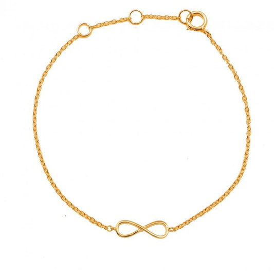 HOJB Plain Infinity Bracelet Gold Vermeil