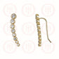 HOJE Gradient Bezel CZ Ear Climber Earring 25mm Gold Vermeil