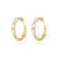 HOJ Gold Vermeil Fancy CZ Hoops