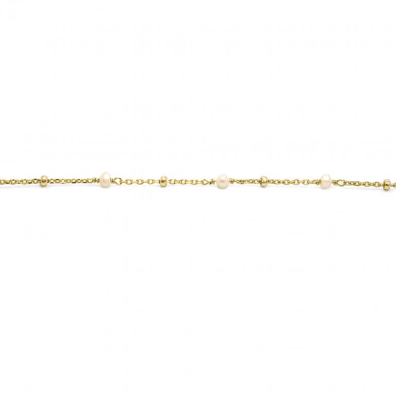 HOJA Dainty Pearl Satellite Gold on Silver