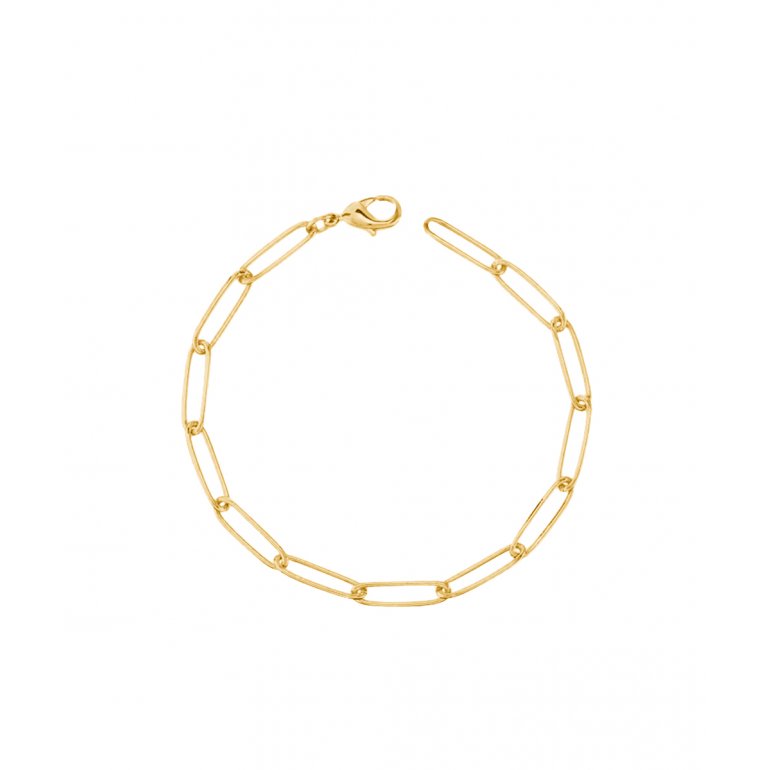 HOJB Paperclip Link Bracelet 4.7mm Gold Vermeil