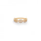 HOJR CZ Pave Puffed Gucci Link Ring Size 7 Gold Vermeil