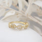 HOJR CZ Pave Puffed Gucci Link Ring Size 7 Gold Vermeil